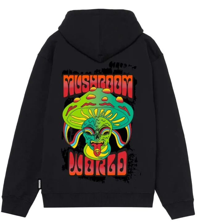 Mushroom Felpa con cappuccio in cotone con stampa 22FWMU21029 nero All-Weather Wear product dancing suitable rhythm