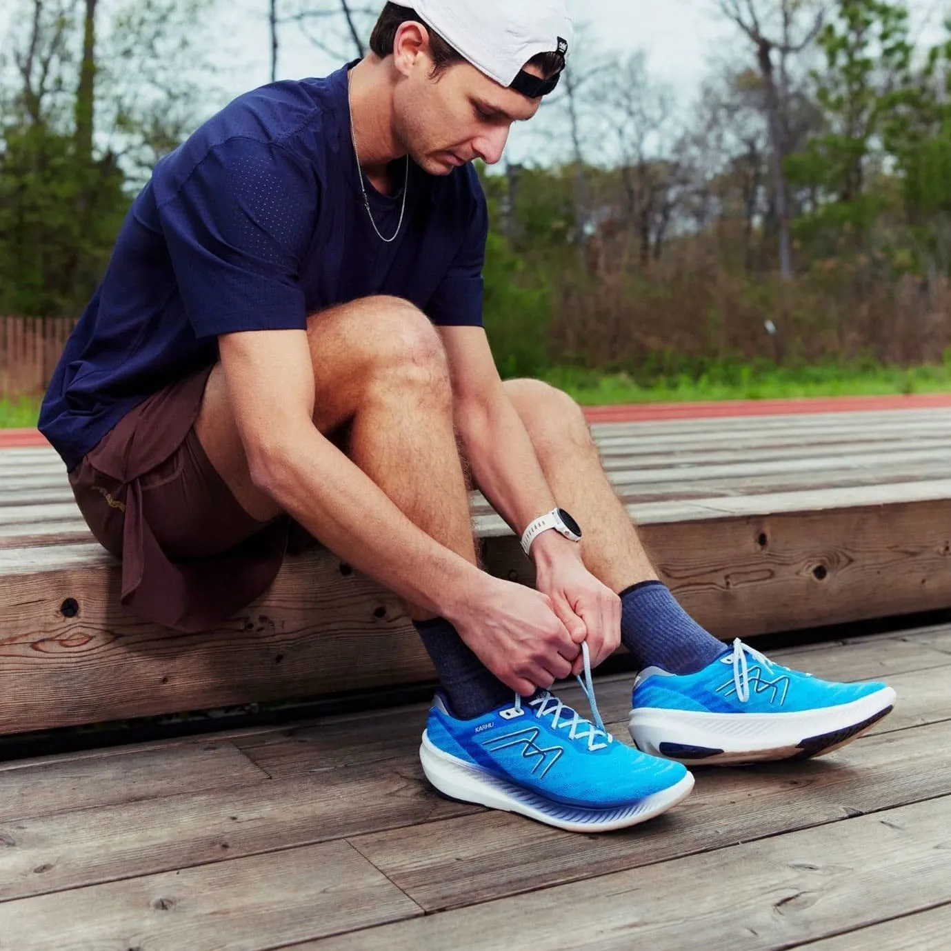 MEN'S FUSION 4.0 HIVO - IBIZA BLUE / MOOD INDIGO Proprioceptive Foot Strike