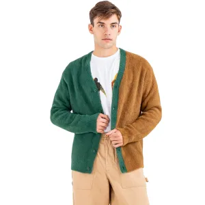 Street Staple product tassel movement HUF cardigan morbido unisex in finto mohair Feels Good KN00391 marrone