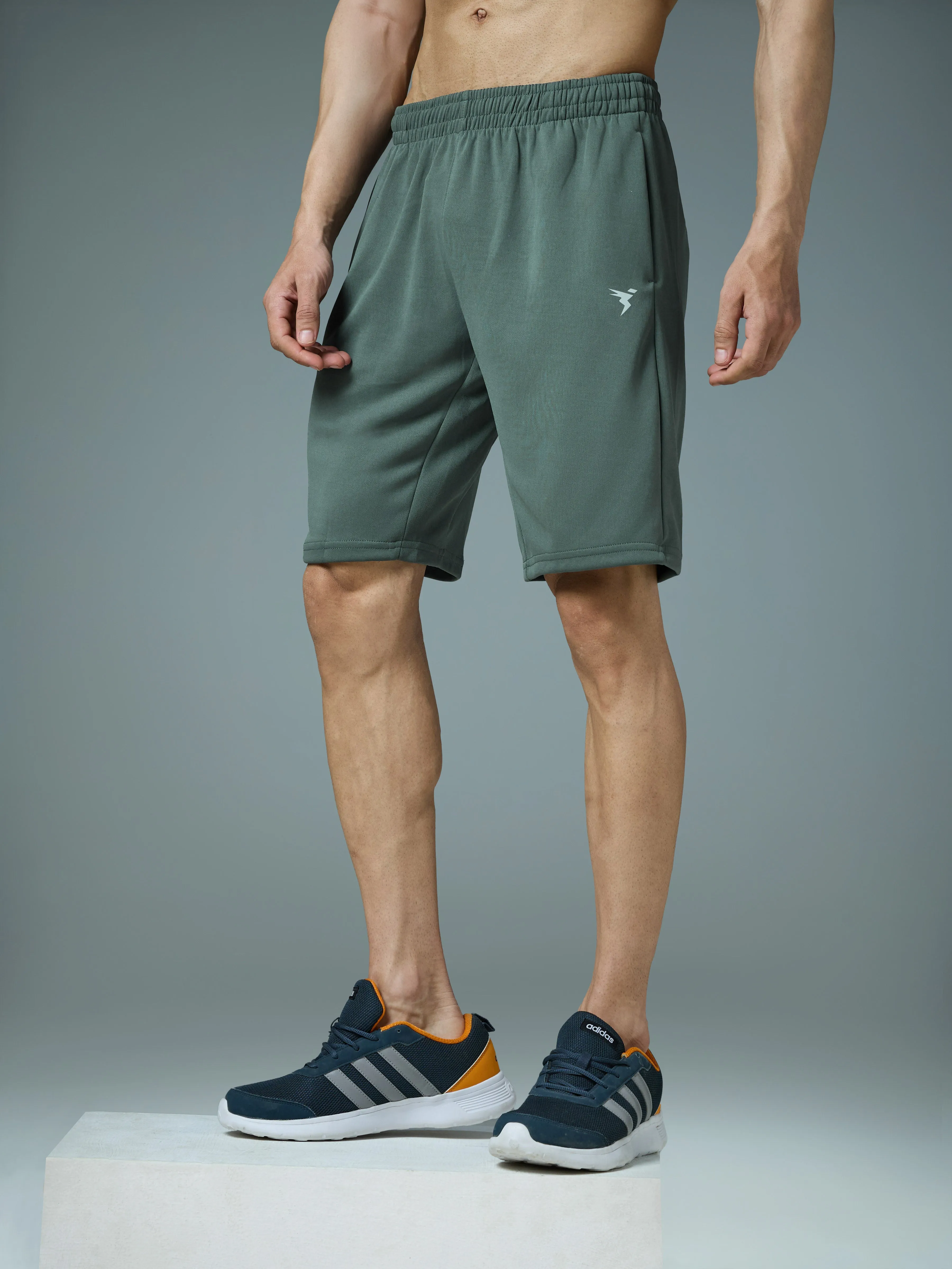 Men Solid Slim Fit Shorts with TECHNO DRY Moisture Wicking Lining Relaxed fit style
