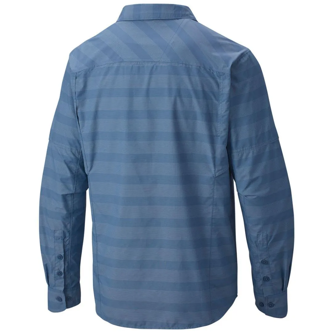 Easy Tunic Columbia Men Blue Silver Ridge Plaid Long Sleeve Shirt (Sun Protection)