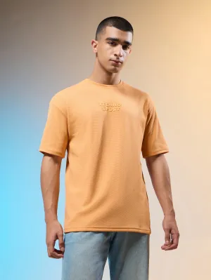 Men Printed Relaxed Fit Round Neck T-shirt with COTFLEX Low Maintenance Outdoor Activity