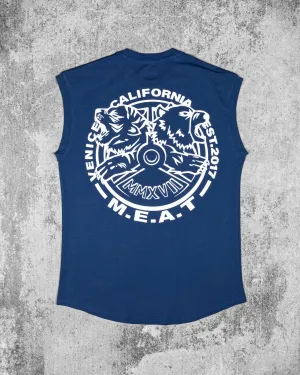 CUTOFF MUSCLE TEE - ORIGIN / NAVY BLUE desert Benefit - maximizing