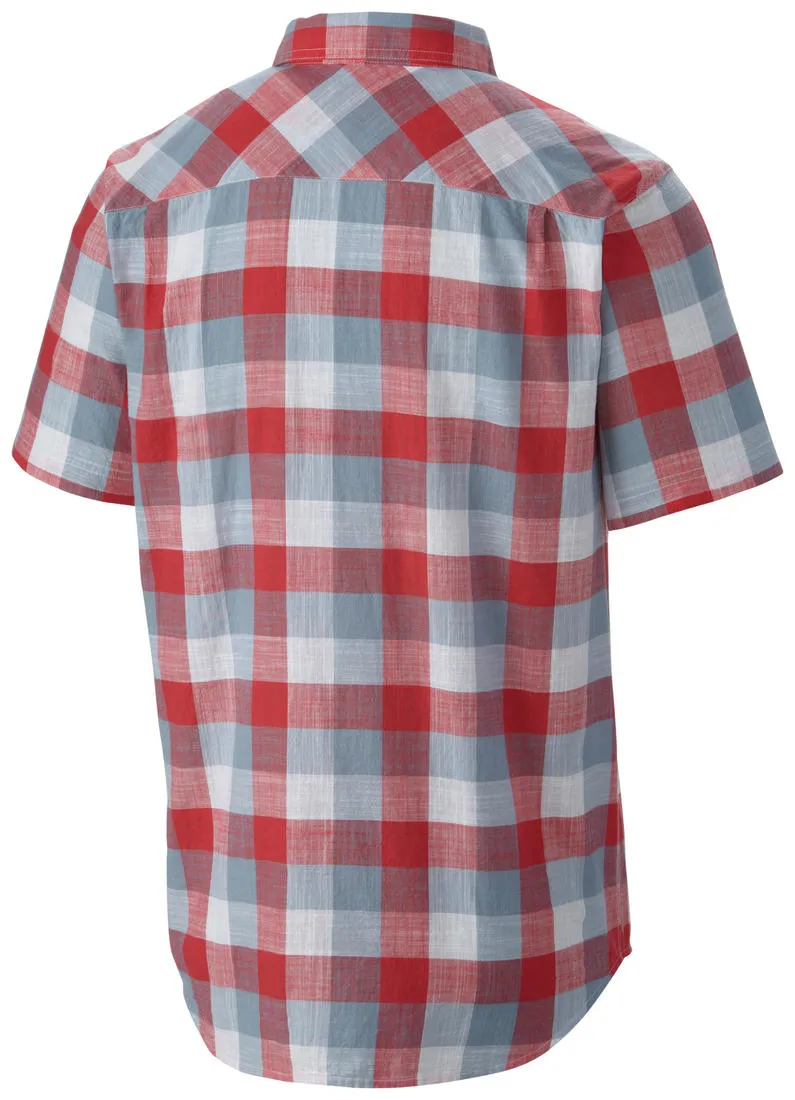 Columbia Men Red Katchor II Short Sleeve Shirt HypoallergenicMaterial WaterRepellent Surface