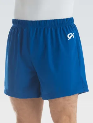Men's Nylon/Spandex Long Gymnastics Shorts Royal Eco Conscious Packaging Stay Cool Wear