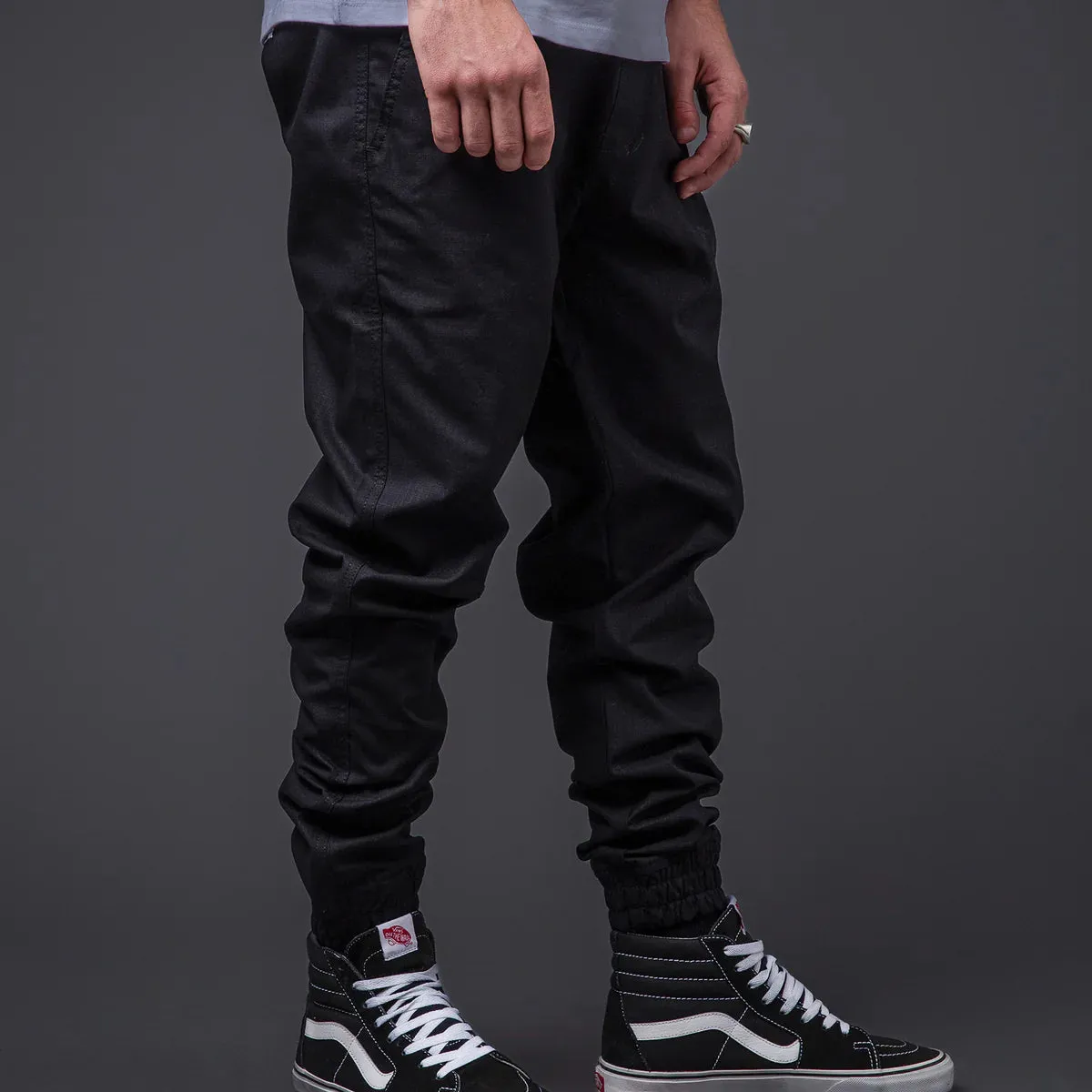Sandblasted Details Classic Wear Textured Dolly Noire Pantalone Jogger Ripstop pa901-pf-01 nero