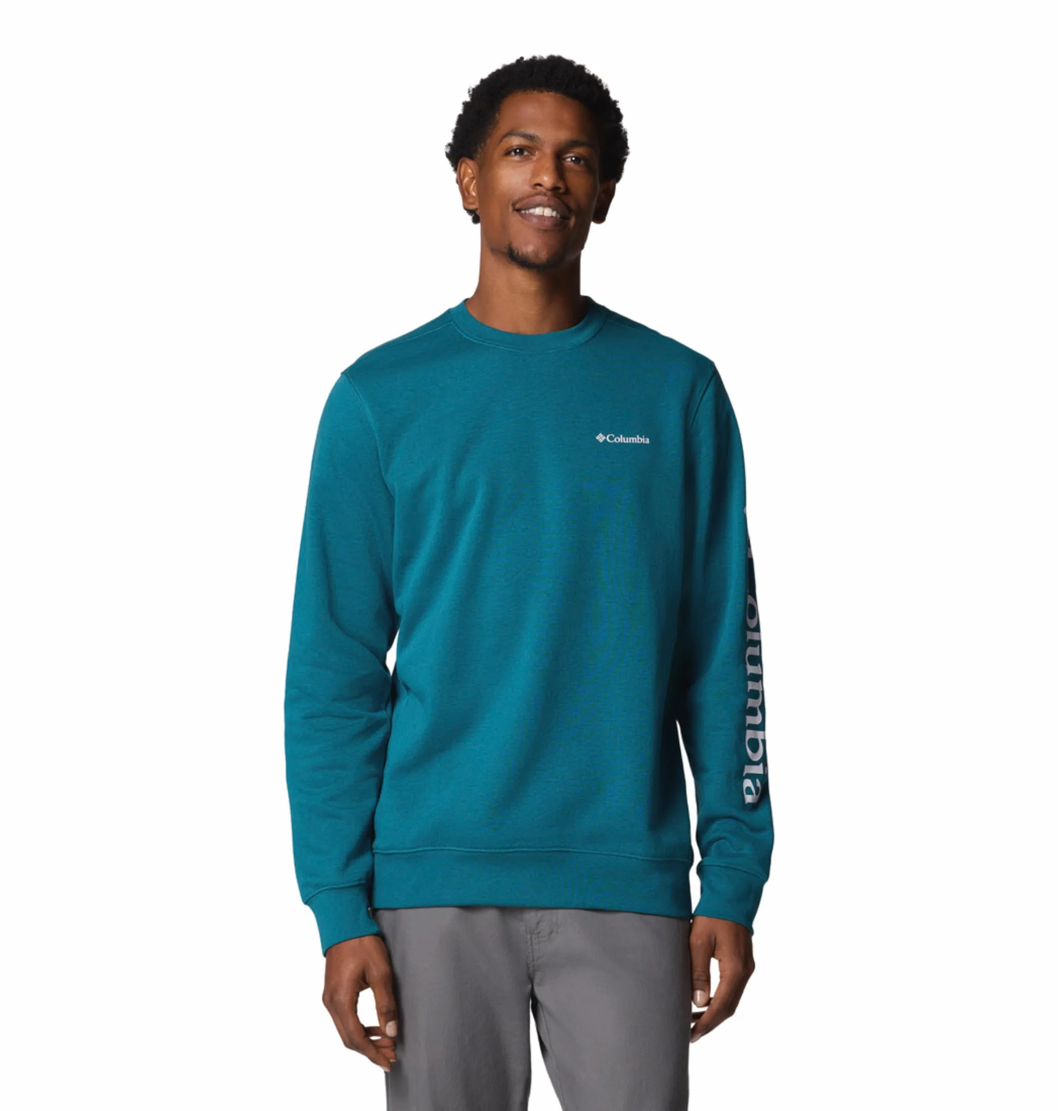 Columbia Men Blue Beaumount Crew Cozy Gear Cottage Trip