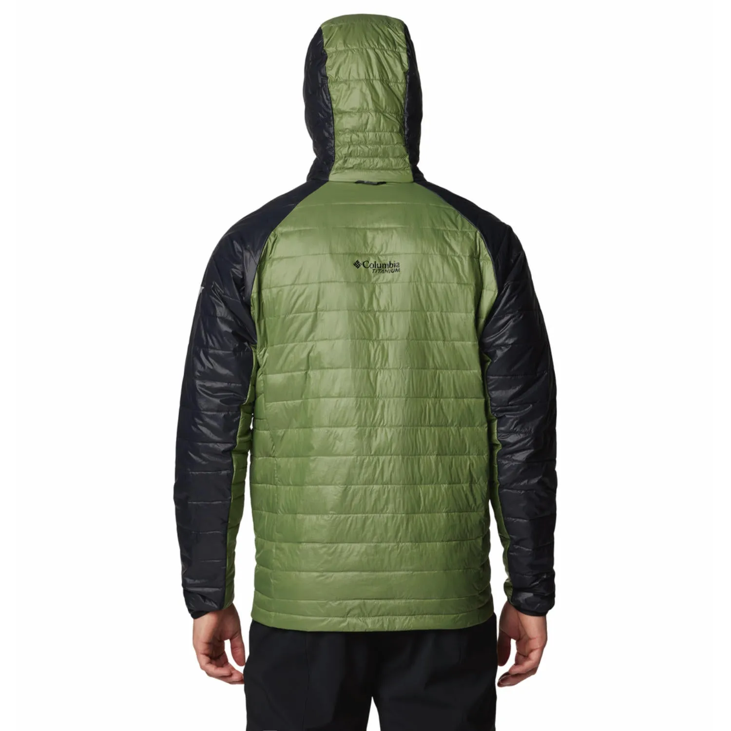 Columbia Men Green Platinum Peak II Hooded Jacket Three Layer Laminate Reveal