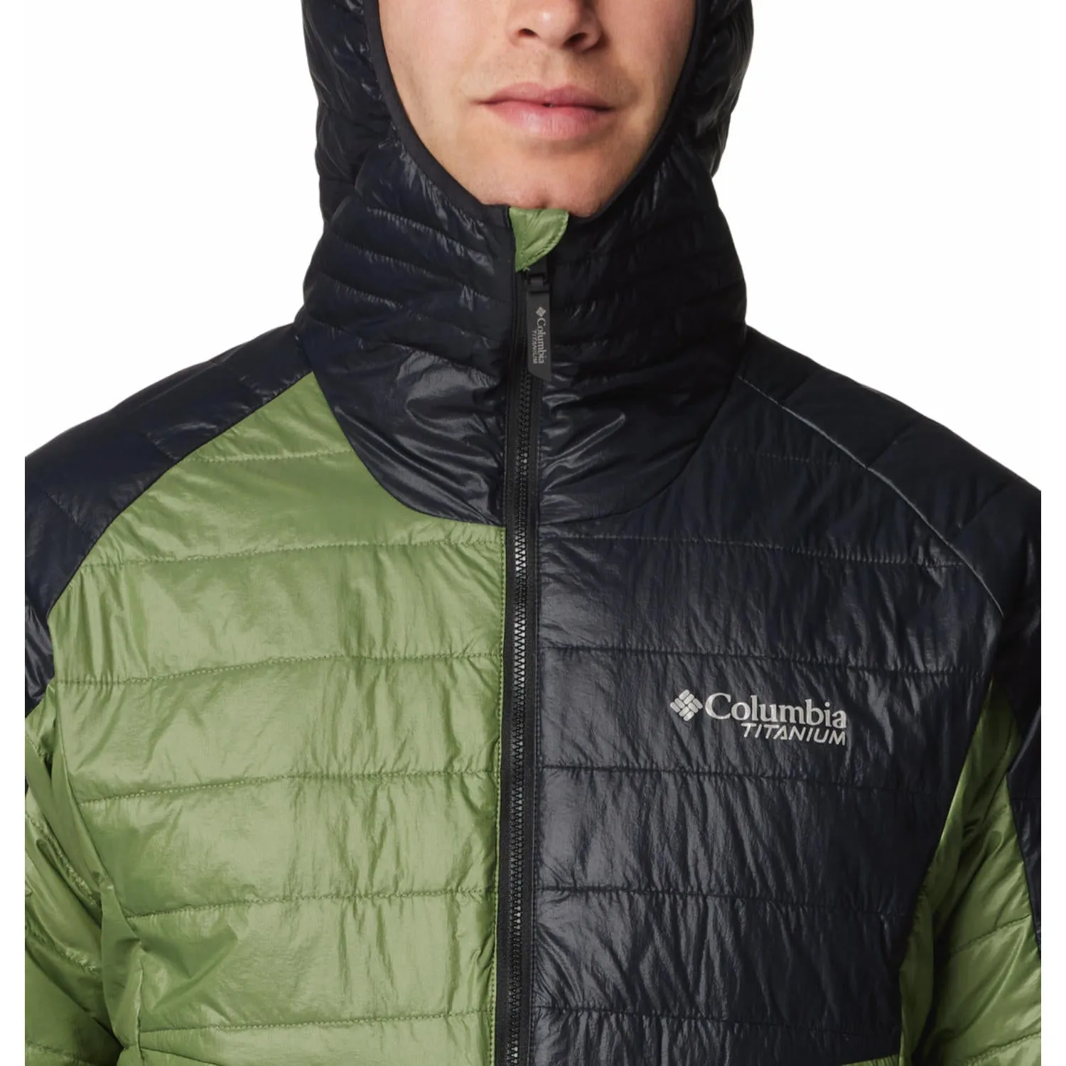 Columbia Men Green Platinum Peak II Hooded Jacket Ceremony