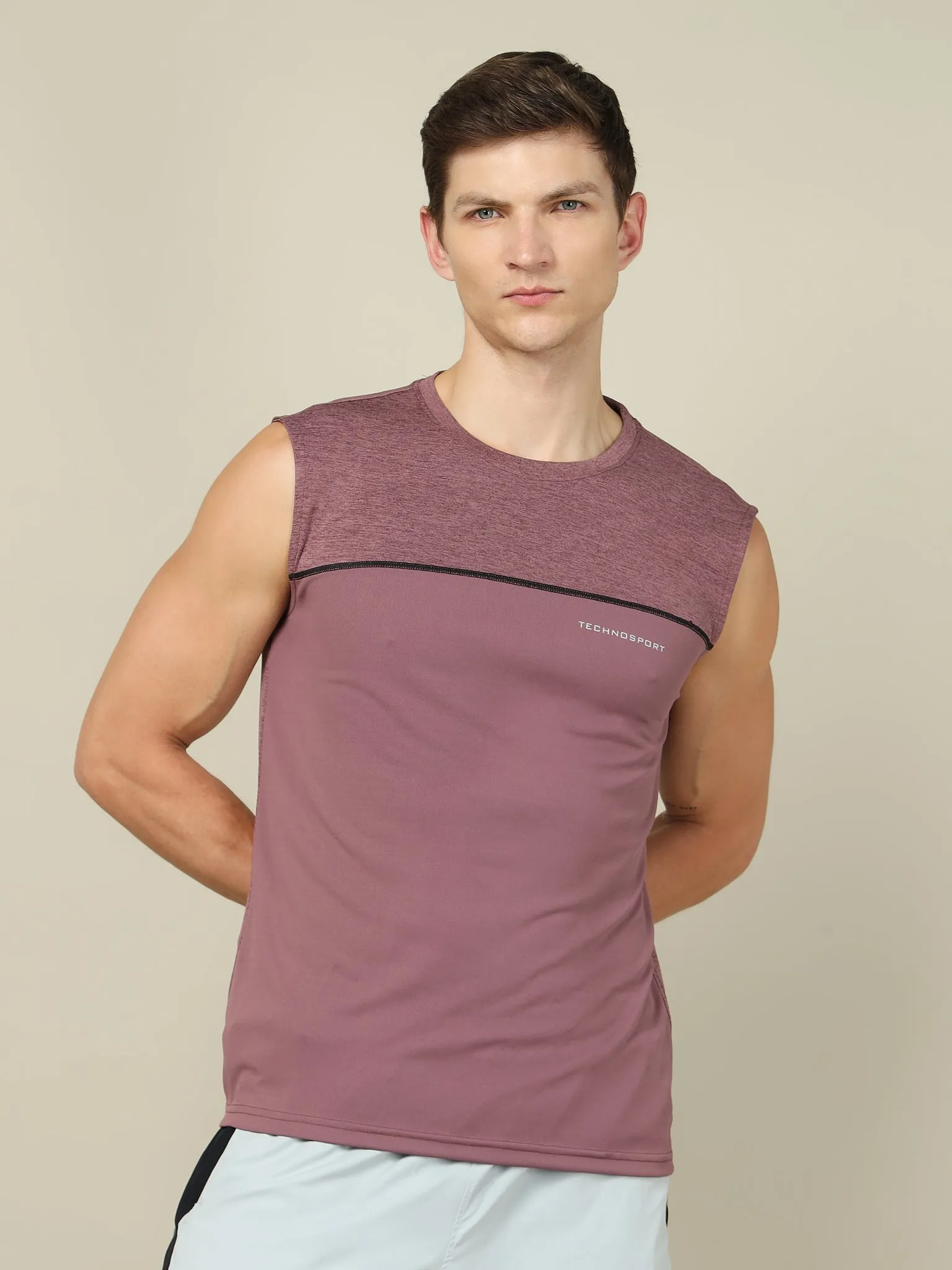 All Comfort long lasting durability Men Colorblock Slim Fit Crew Neck Innerwear Vest with TECHNO COOL 