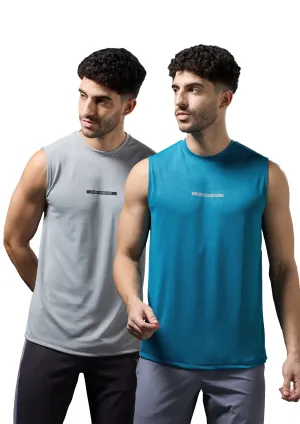 Men Solid Slim Fit Sports Innerwear Vest with TECHNOCOOL  (Pack of 2) Non Restrictive Fit