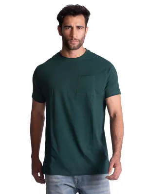 Evolution - potential Raw-Edge Pocket Cotton T-Shirt - Tree Top