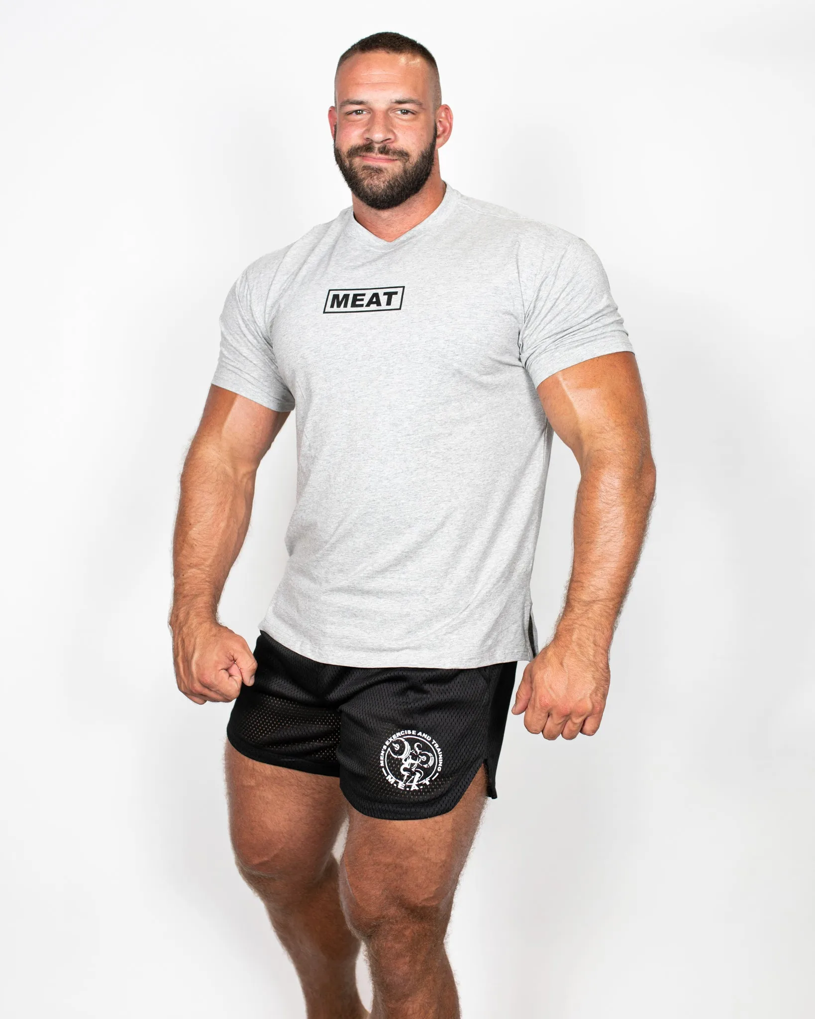 Smooth inner lining OVERSIZED TRAINING TEE ?C PRIMEBEEF / HEATHER GREY