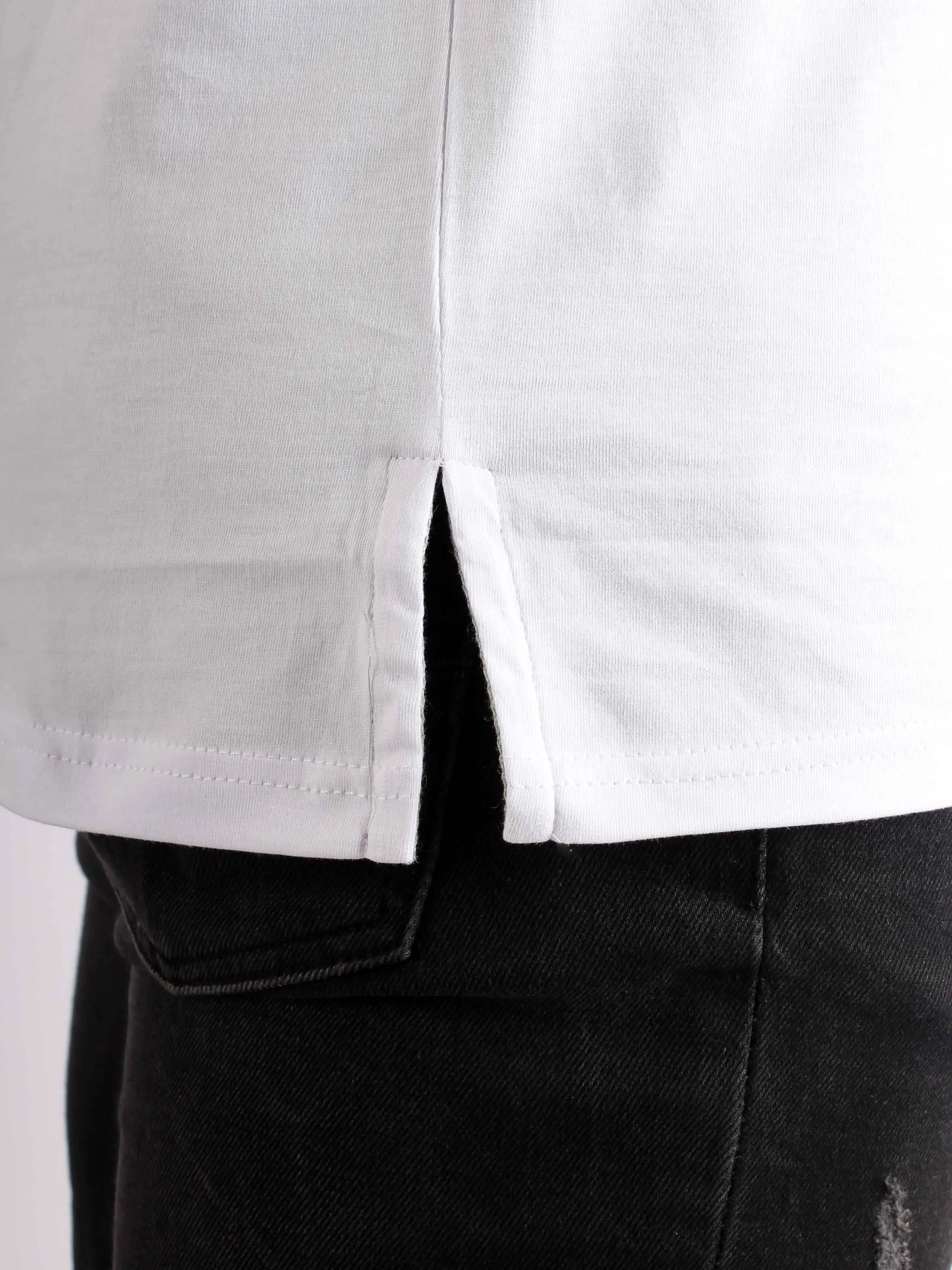 Premium Crew Neck Cotton T-shirt - White low end market users