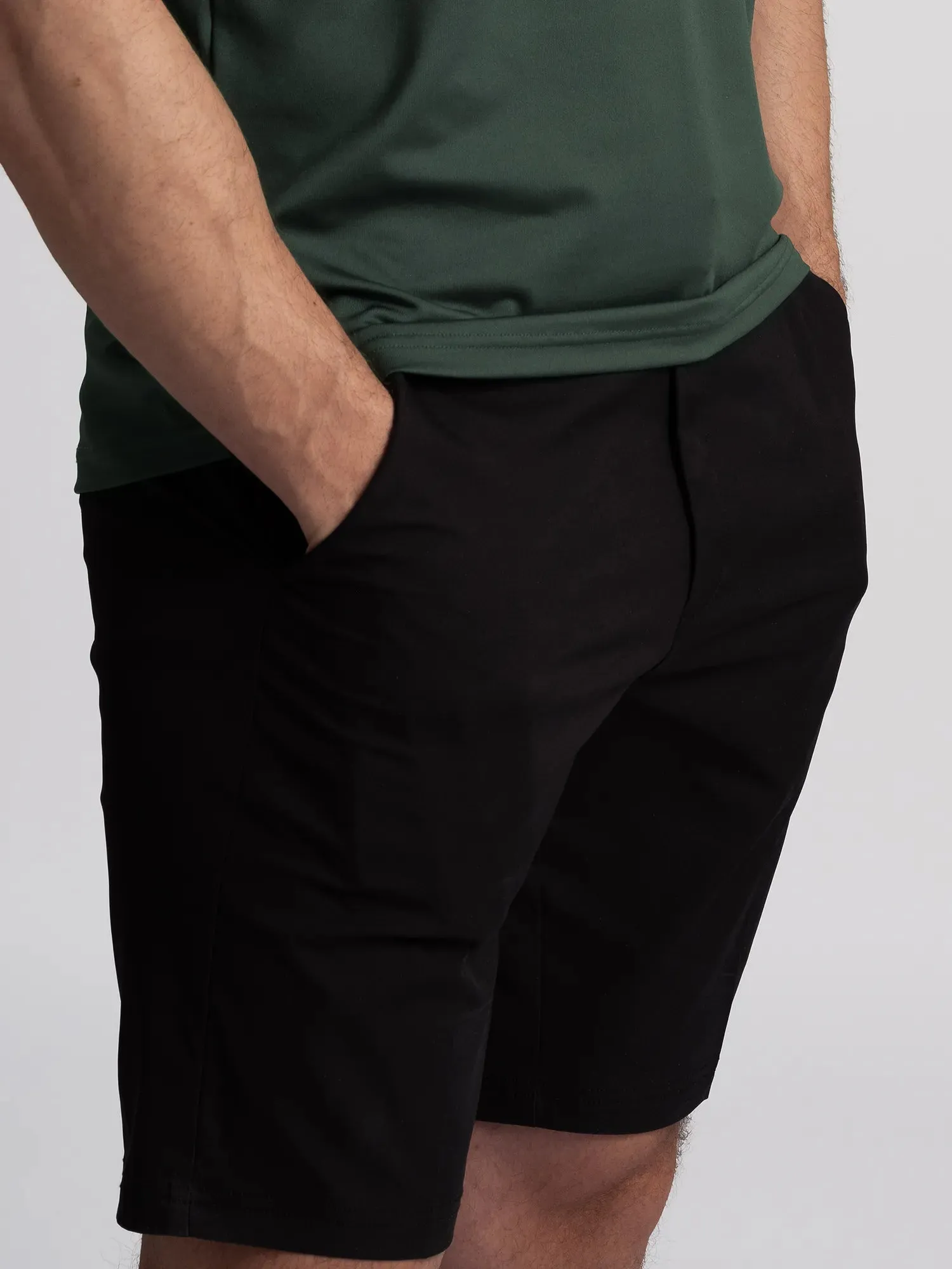 M BYRON TECH SHORTS Black SeamlessConstruction Freedom Stretch