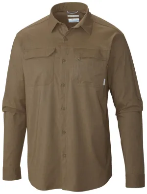 Columbia Men Brown Royce Peak II Long Sleeve Shirt StretchComfort AntiPilling Finish