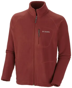 Columbia Men Red Fast Trek II Full Zip Fleece Weekend Fit Flexible Cuff