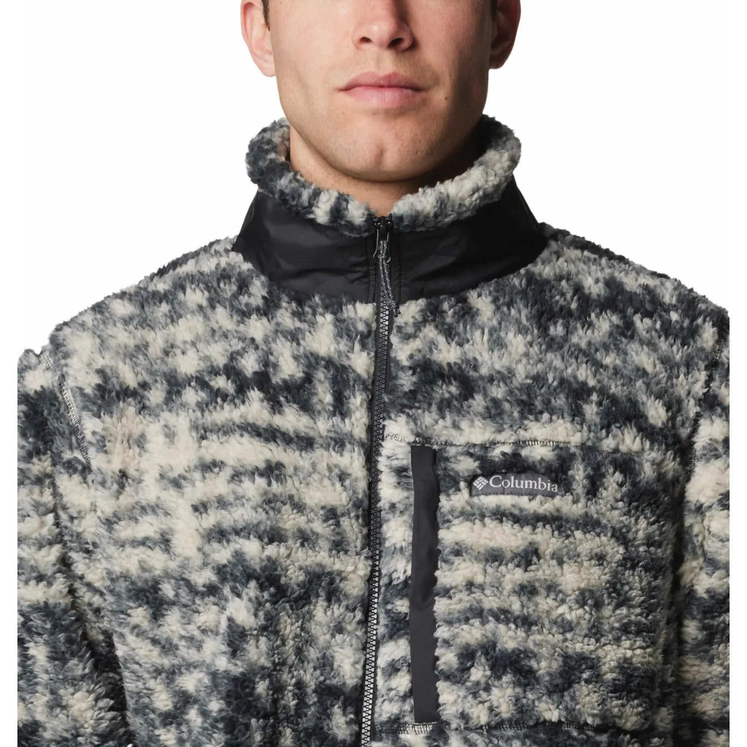Urban Outfit Columbia Men Brown Winter Pass Printed Fleece II