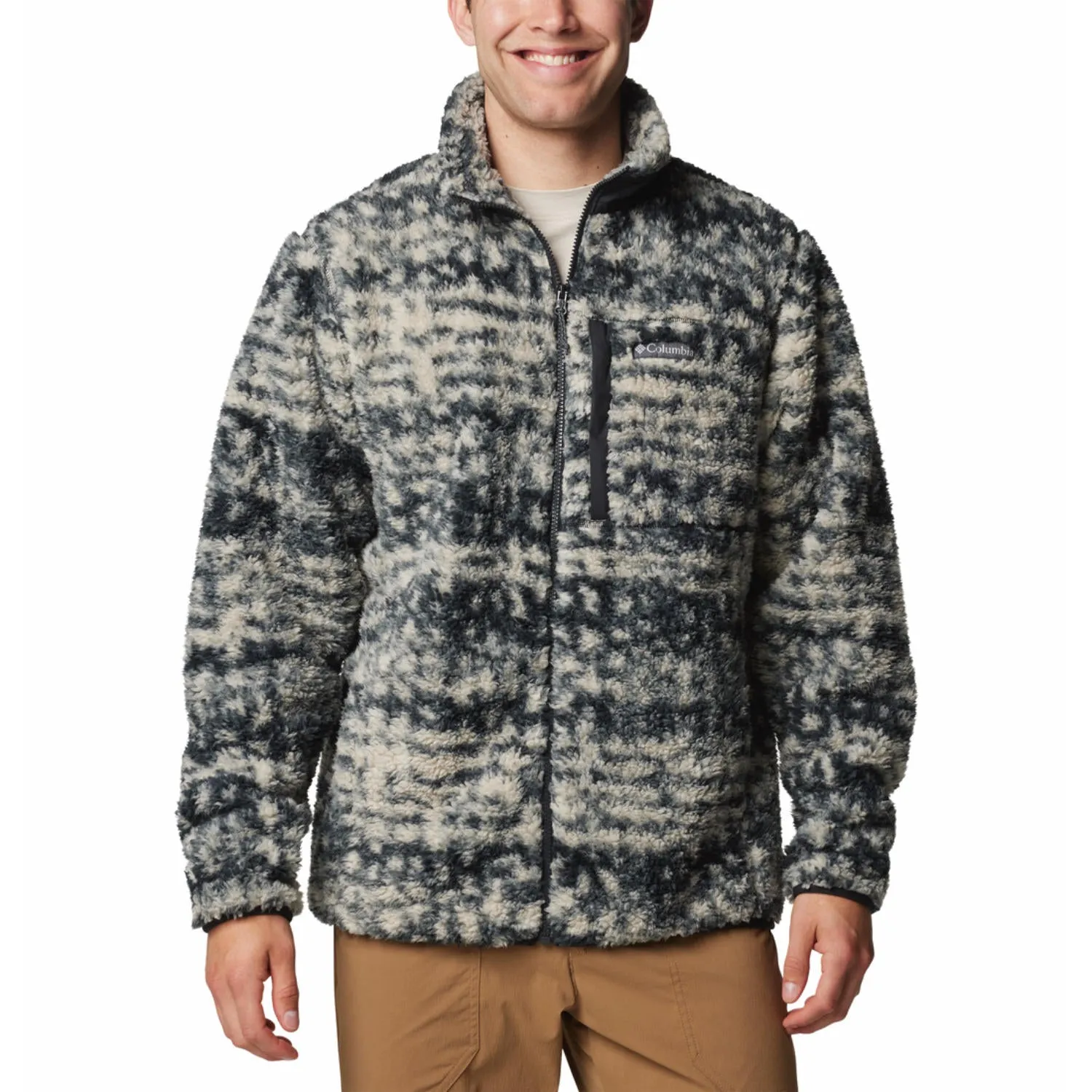 Soft Fabric Columbia Men Brown Winter Pass Printed Fleece II