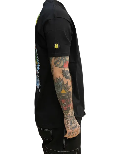 Mushroom T-shirt da uomo manica corta in cotone 12007-01 nero Anti-static Comfy Style