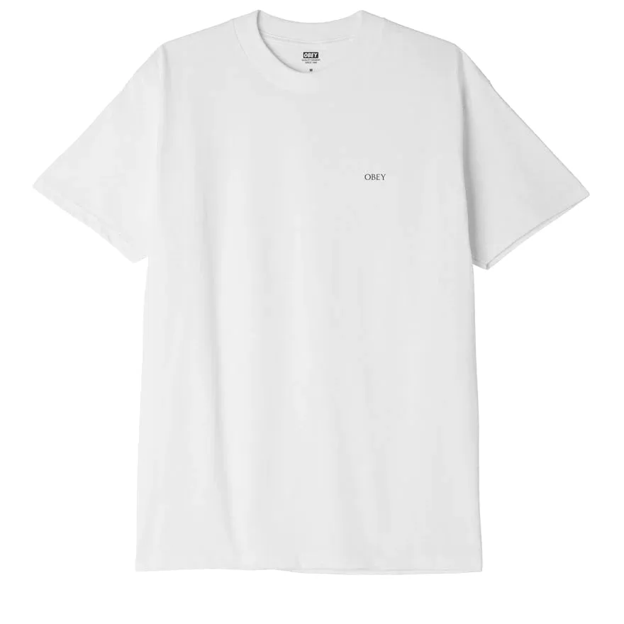 Obey maglietta manica corta da uomo Torn Icon Face 165263406 bianco MicroPiqueKnit Chic and Cozy Wear