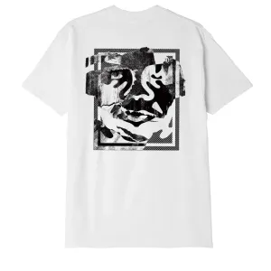 Obey maglietta manica corta da uomo Torn Icon Face 165263406 bianco Stretch Waist
