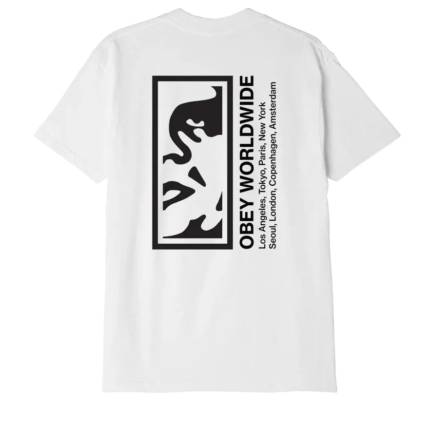 Obey maglietta manica corta Half Face Icon 165263357 bianco Weekend Wardrobe