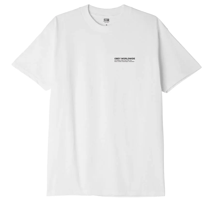 Obey maglietta manica corta Half Face Icon 165263357 bianco Functional Fashion Casual Essential Wear
