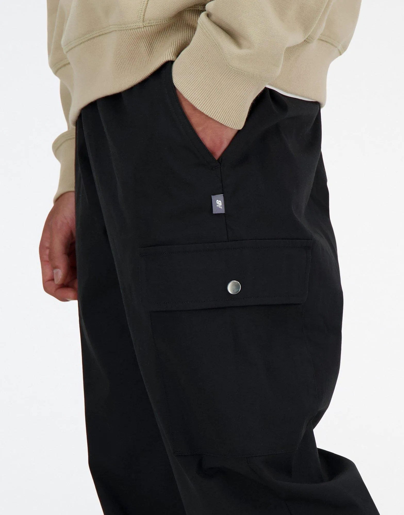 Flexible Waist Toggle Icon Twill Cargo Joggers