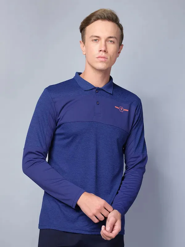 Men Melange Slim Fit Polo T-shirt with DOUBLE COOL Dress Up Or Down
