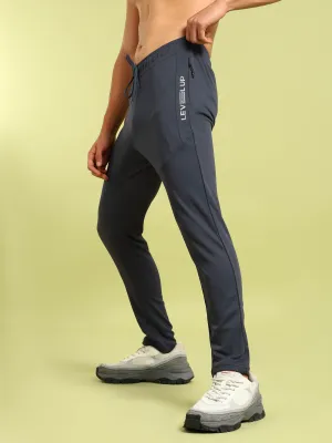 Elastic Fit Sport Style Men Solid Slim Fit Trackpants with TECHNO DRY