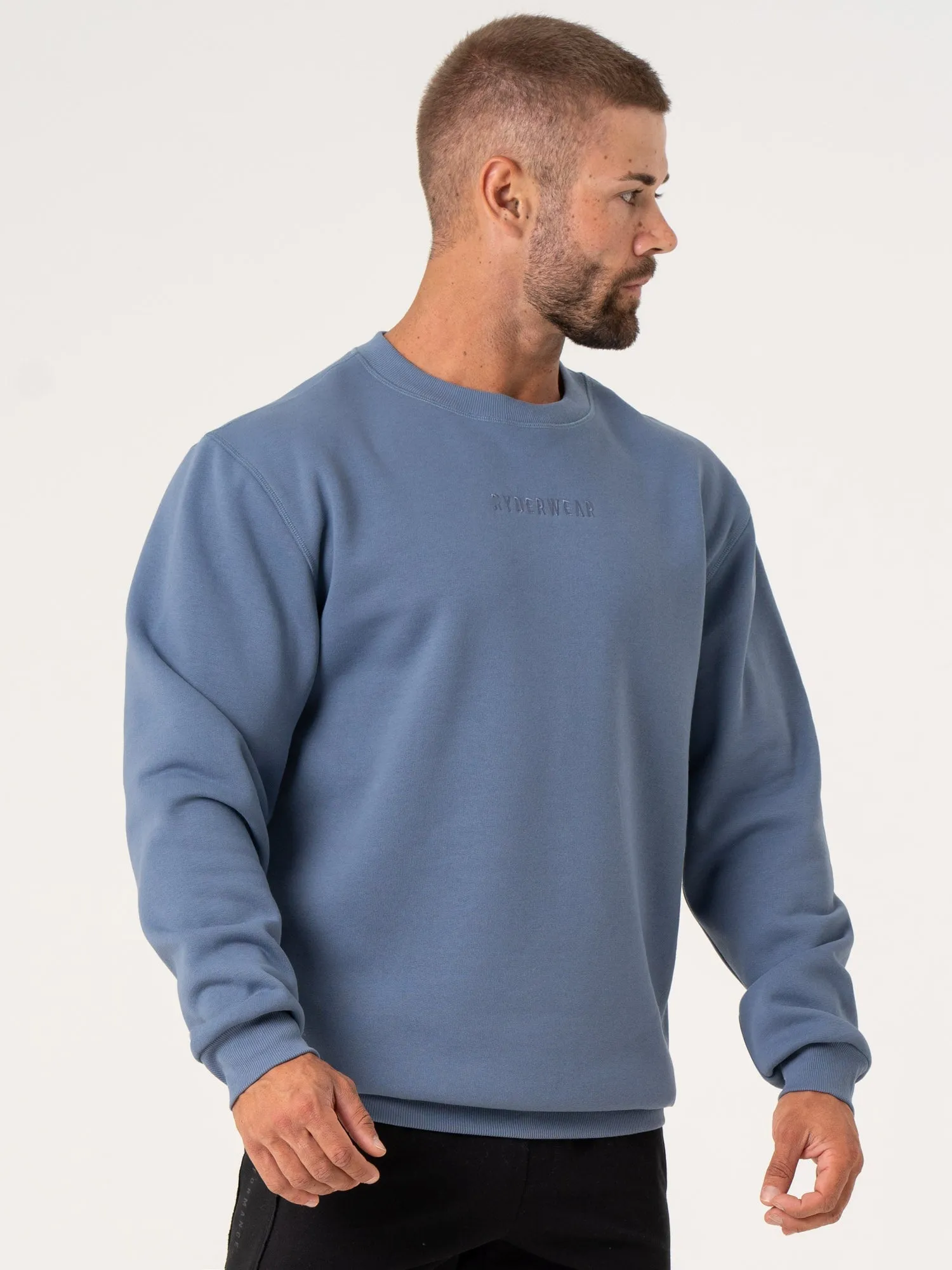 Pursuit Pullover - Denim Blue Brand Identity product yoga friendly flexibility