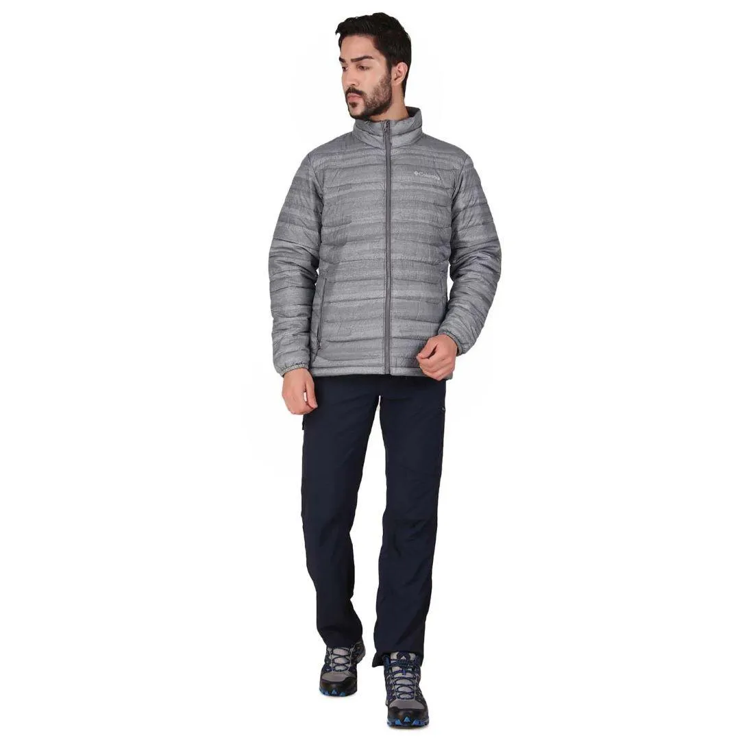 Columbia Men Grey Powder Lite Jacket Perspective Core Fit
