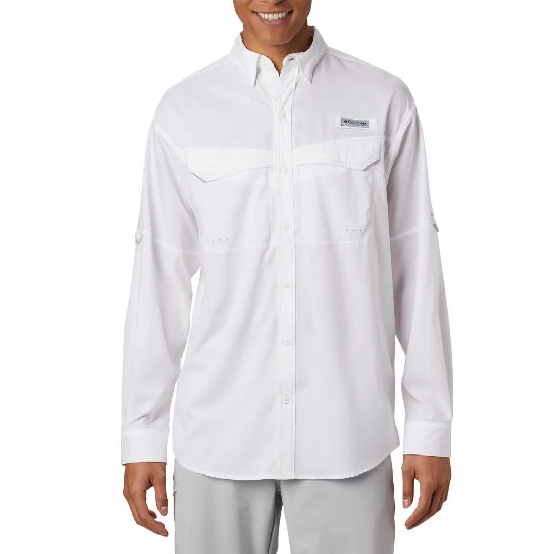 OdorControl Treatment Comfy Fashion Columbia Men White Low Drag Offshore LS Shirt (Sun Protection)