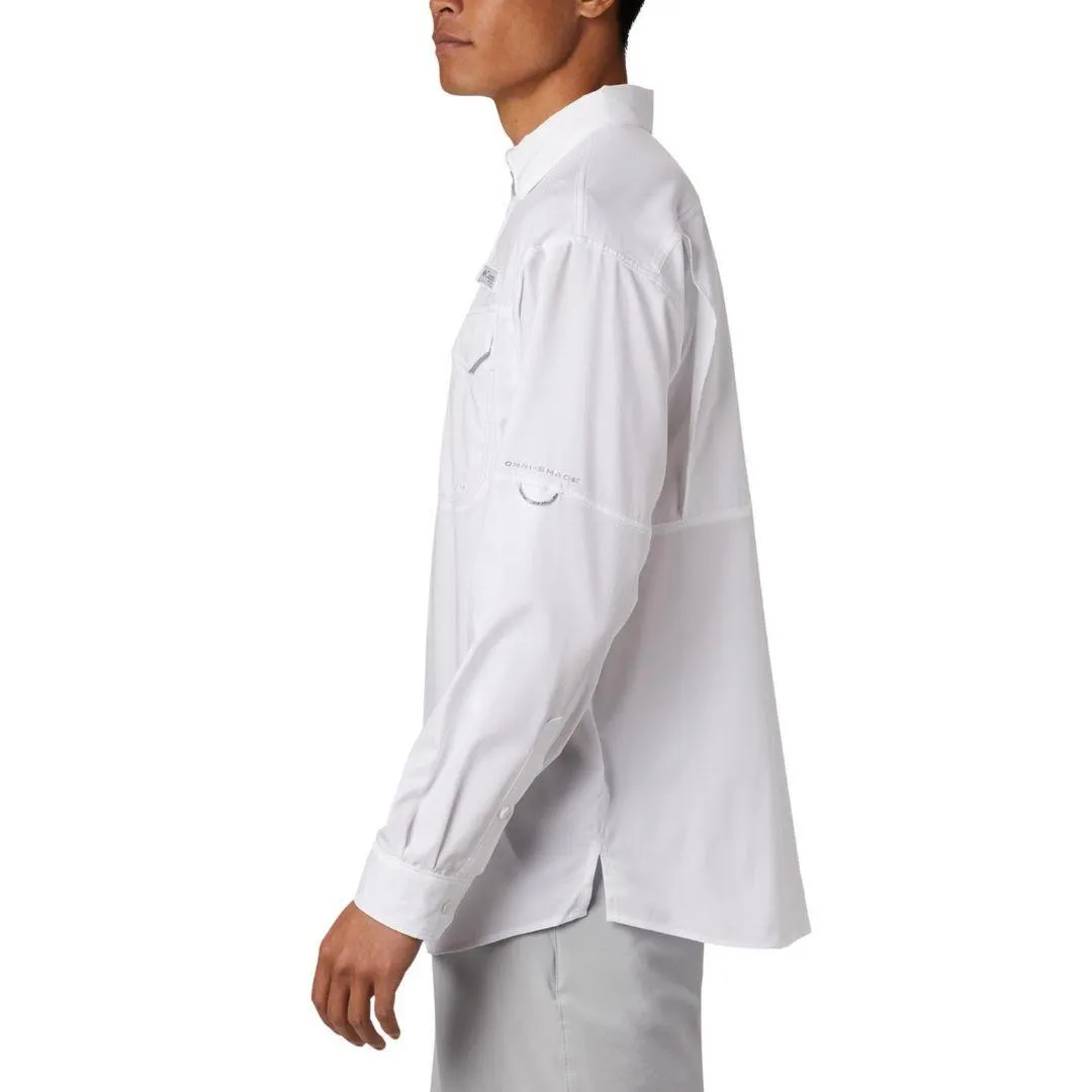 SustainableCertified Sustain Glow Columbia Men White Low Drag Offshore LS Shirt (Sun Protection)