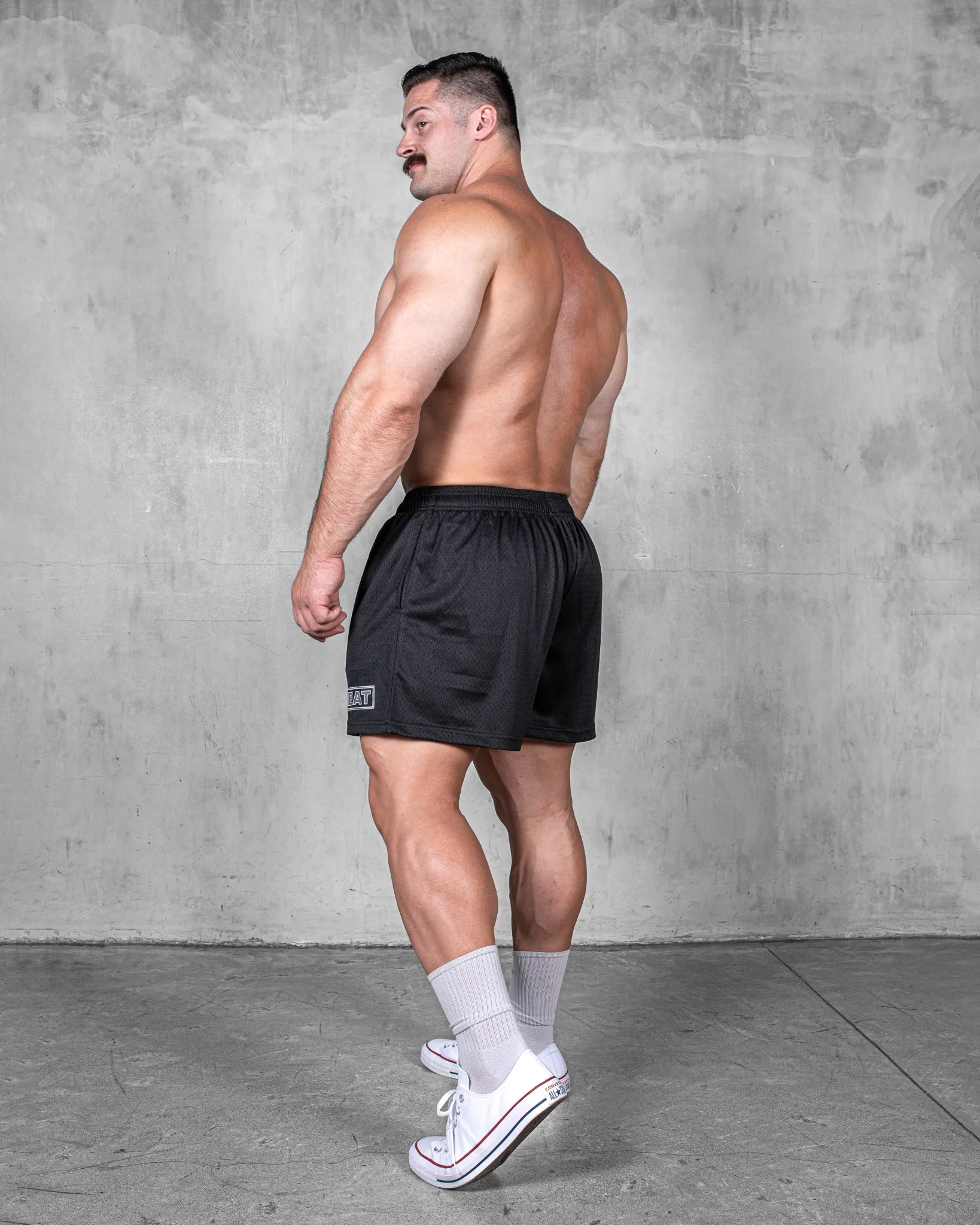 Flexibility Built-In waterproof TRAINING SHORTS ?C PATCH / BLACK