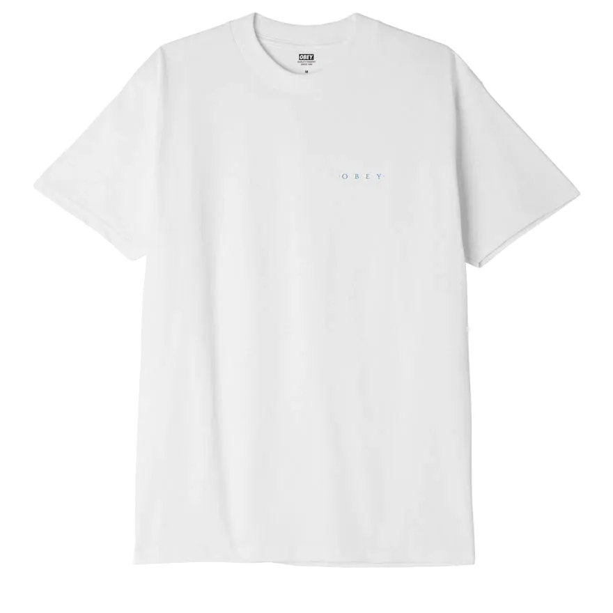 Loose fitting comfort Obey T-Shirt manica corta da uomo Icon Face Classic 165263435 bianco