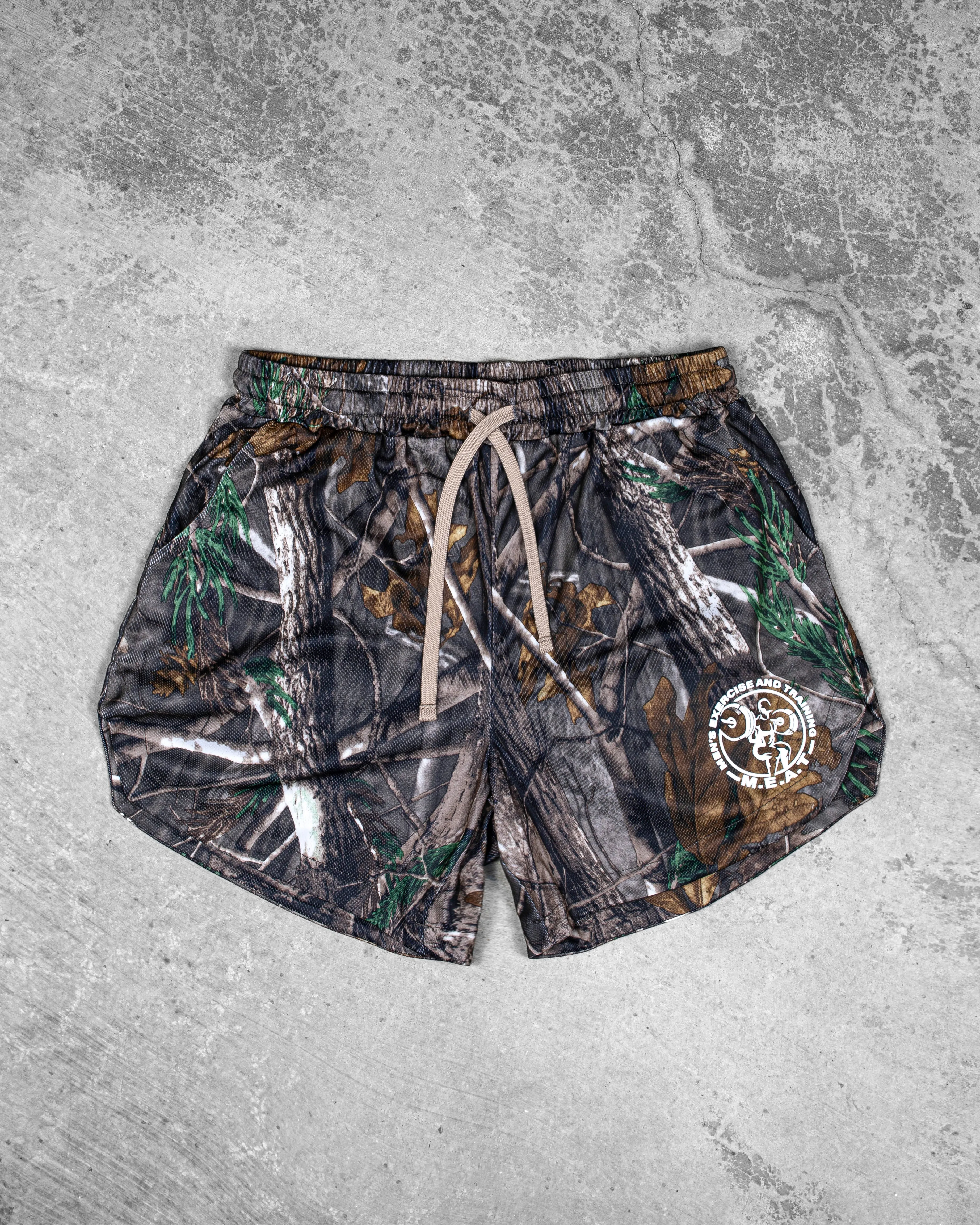 LIFTING SHORTS ?C PRINT / CAMO TIMBER Layered Cuff Design Color Variety