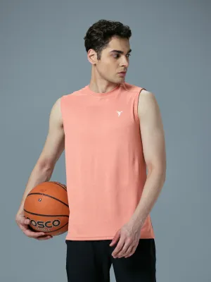 Men Melange Slim Fit Round Neck Sports Innerwear Vest with DOUBLE COOL noise - generating Energy - Saving