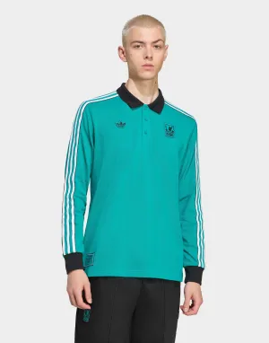 Liverpool FC Terrace Icons Long Sleeve Polo Shirt Active Comfort Wear