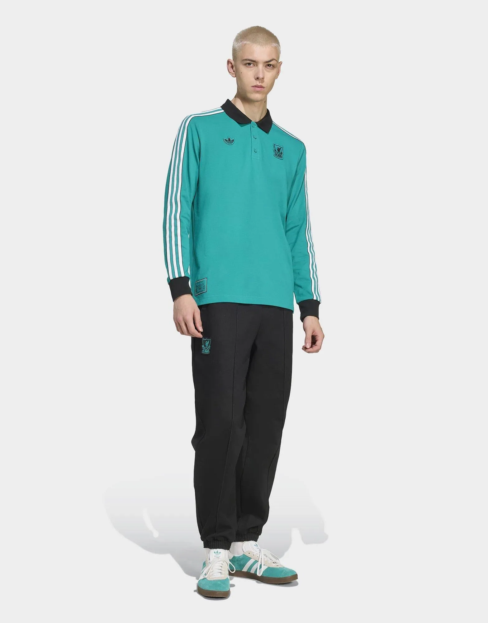 Basic Top Modern Fit Liverpool FC Terrace Icons Long Sleeve Polo Shirt