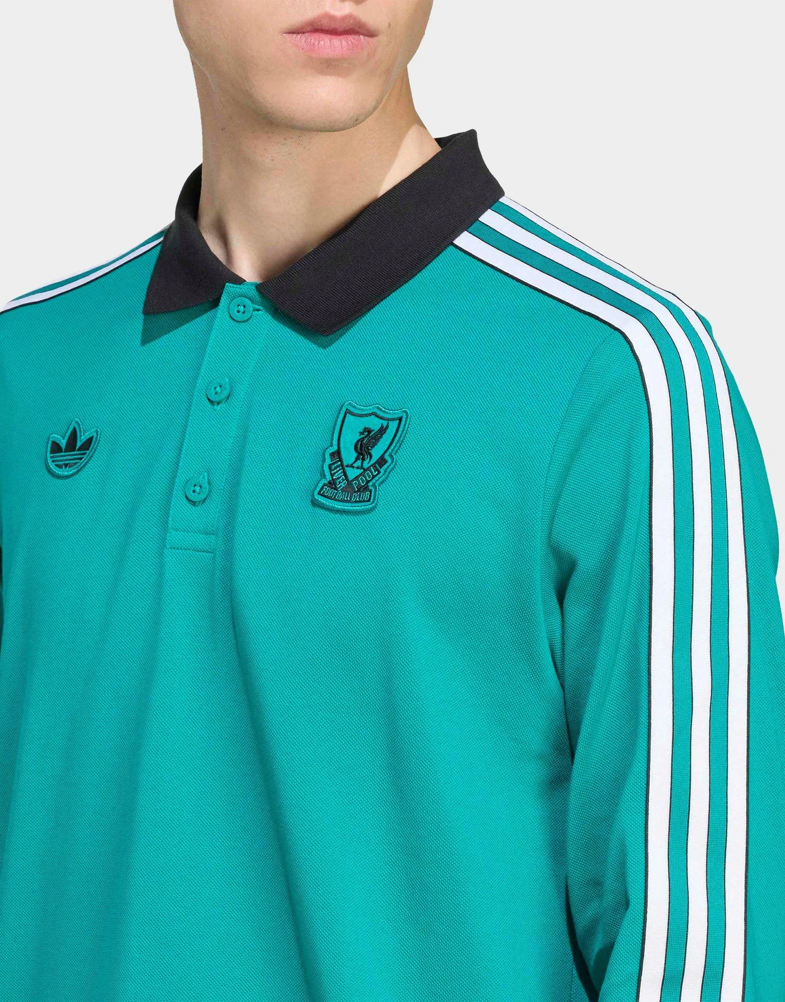 Casual Vibe Wear Liverpool FC Terrace Icons Long Sleeve Polo Shirt