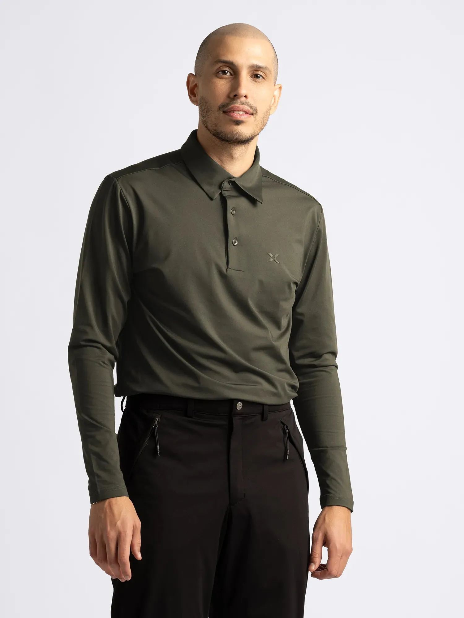 M NICK POLOSHIRT Dark Pine Fashion Top