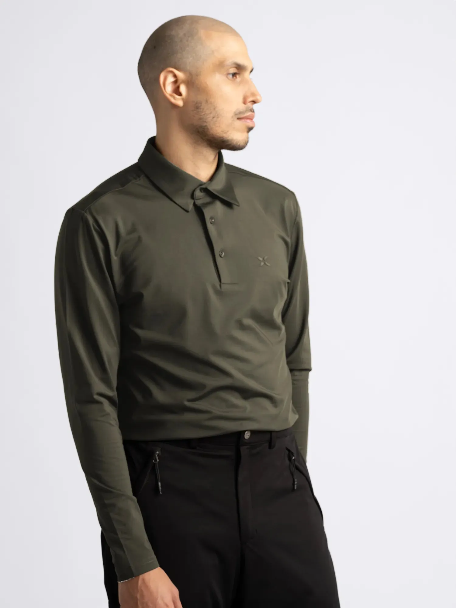 Quick-Dry Fabric Hygroscopic Threads M NICK POLOSHIRT Dark Pine