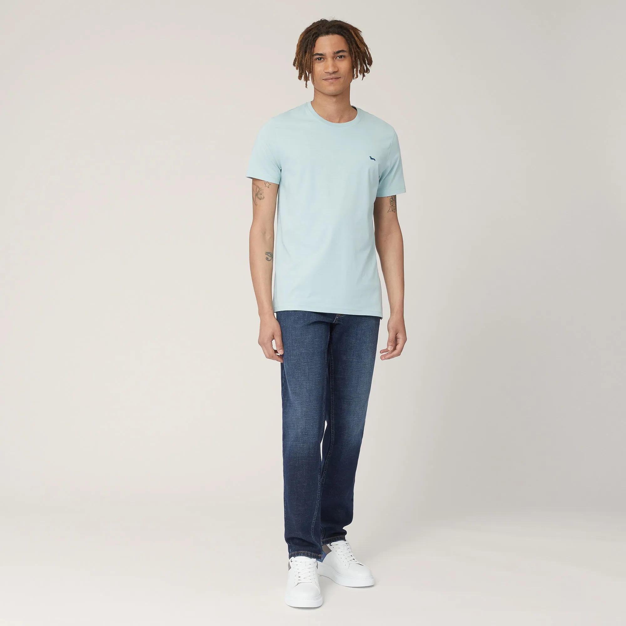 Harmont & Blaine Basic T-Shirt - Teal BalancedDrape