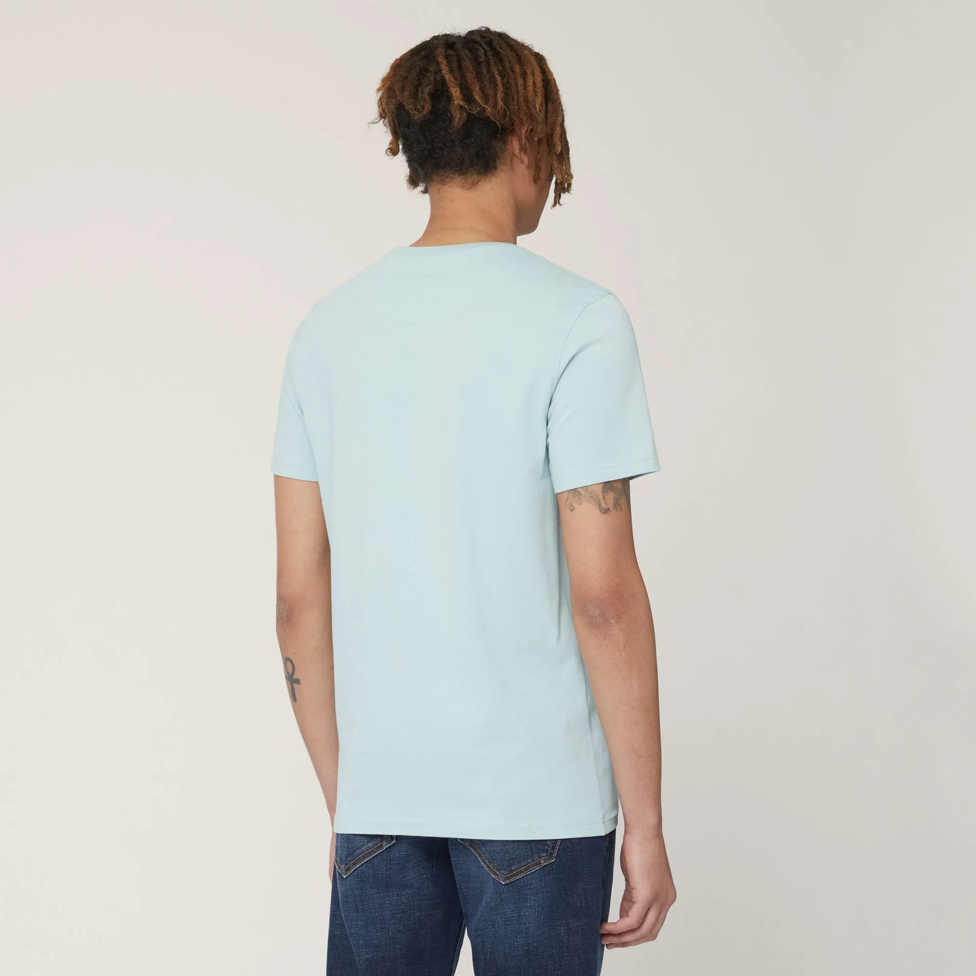 Harmont & Blaine Basic T-Shirt - Teal Ice Fit Easy Layer