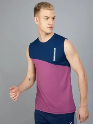 suitable for industrial workers Practical Men Colorblock Slim Fit Crew Neck Innerwear Vest with TECHNO COOL 