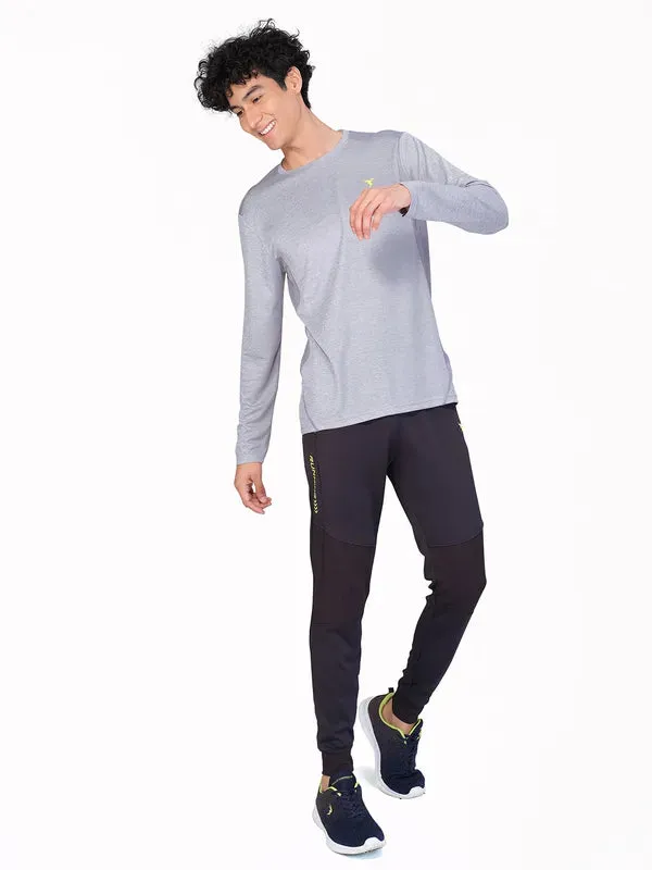 Informal charm Men Melange Slim Fit Crew Neck T-shirt with DOUBLE COOL