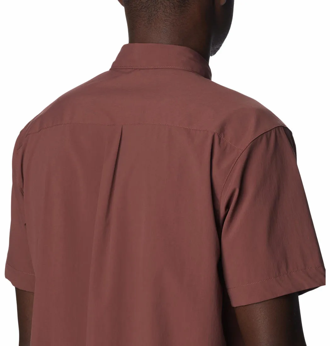 Lightweight Jacket Comfort Fit Columbia Men Brown Canyon Gate Utility Short Sleeve
