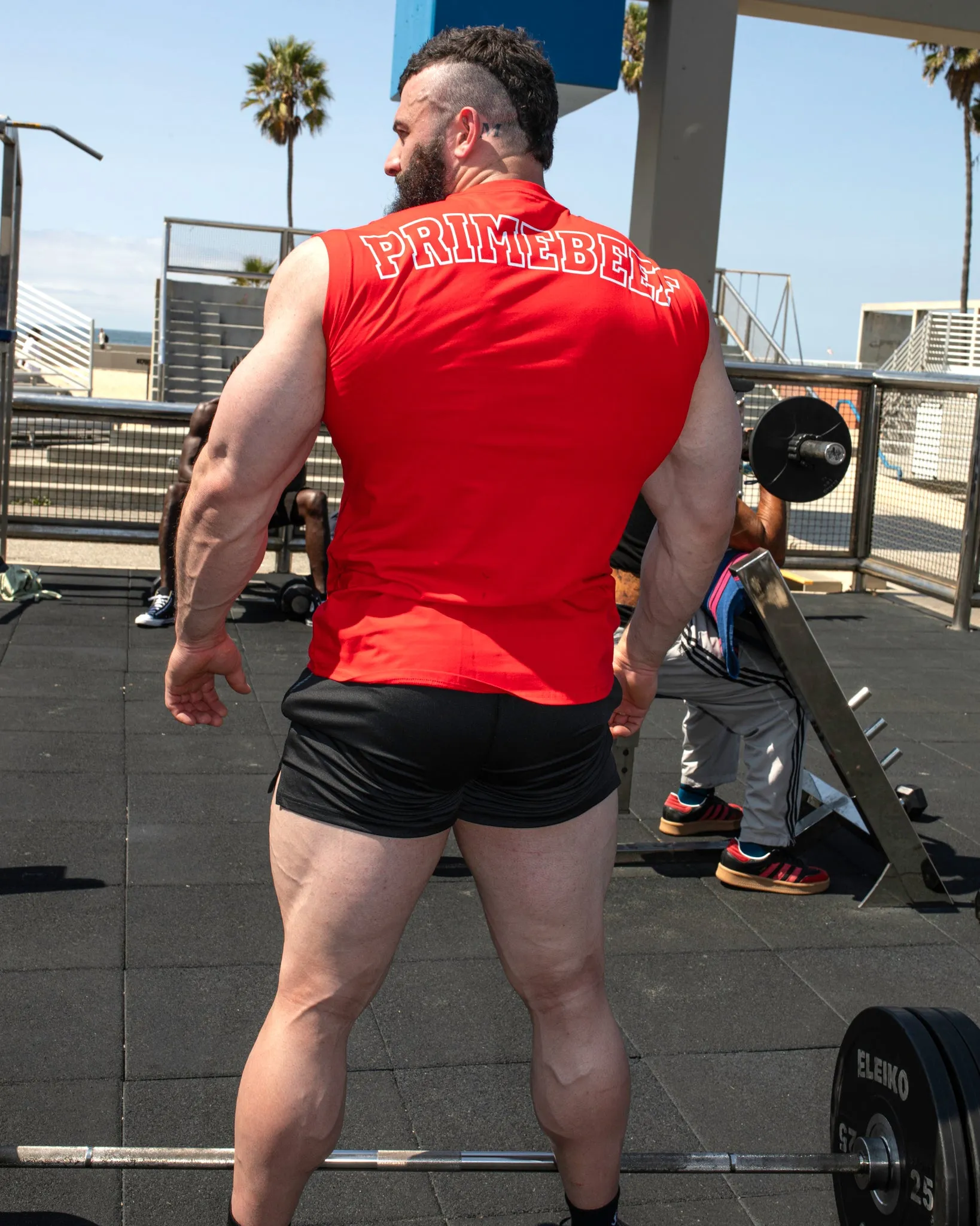 CUTOFF MUSCLE TEE - PRIMEBEEF / RED Target - acquisition - capable suitable for beginners
